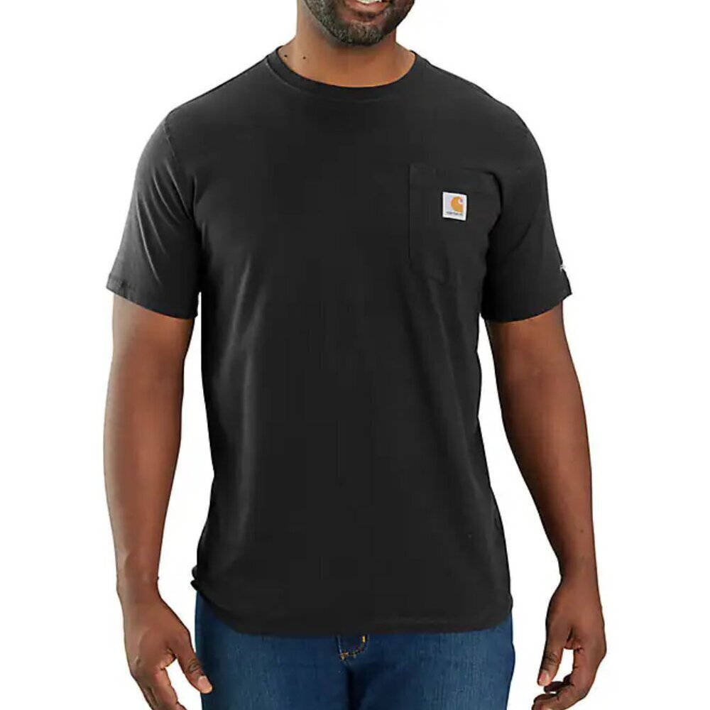 NWT - Carhartt Force Relaxed Fit Black Short-Sleeve Pocket T-Shirt - Size XL